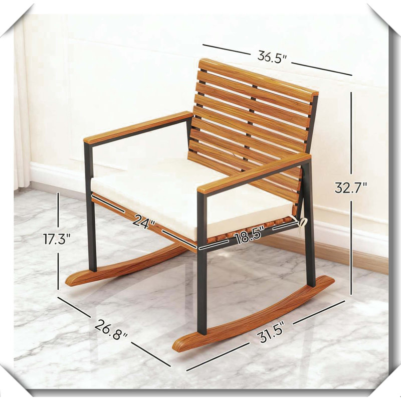 Structure en acier résistant à la rouille pour chaise berçante