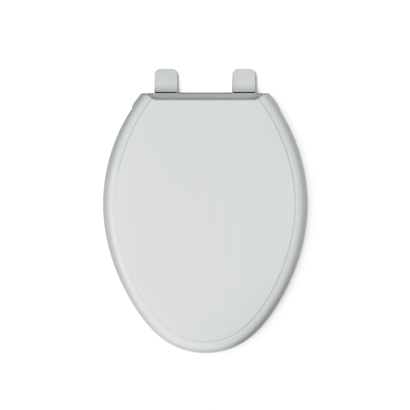 Glenbury Elongated Toilet Seat, Ice Grey, Ready Latch
