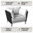 Devkran Upholstered Leather Accent Chair Single-Seater Sofa with Steel Legs-1783384771