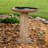 Ashik Freestanding Ceramic Outdoor Bird Bath with UV-Resistant Brown Lava Finish