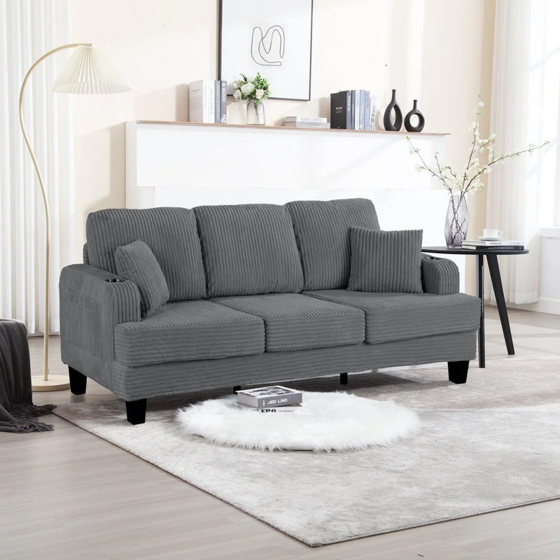 Ensemble de salon 3 pièces Amelia, Dark Grey