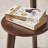 Mid-Century Solid Rubber Wood End Table With 2-Tier Storage Shelf