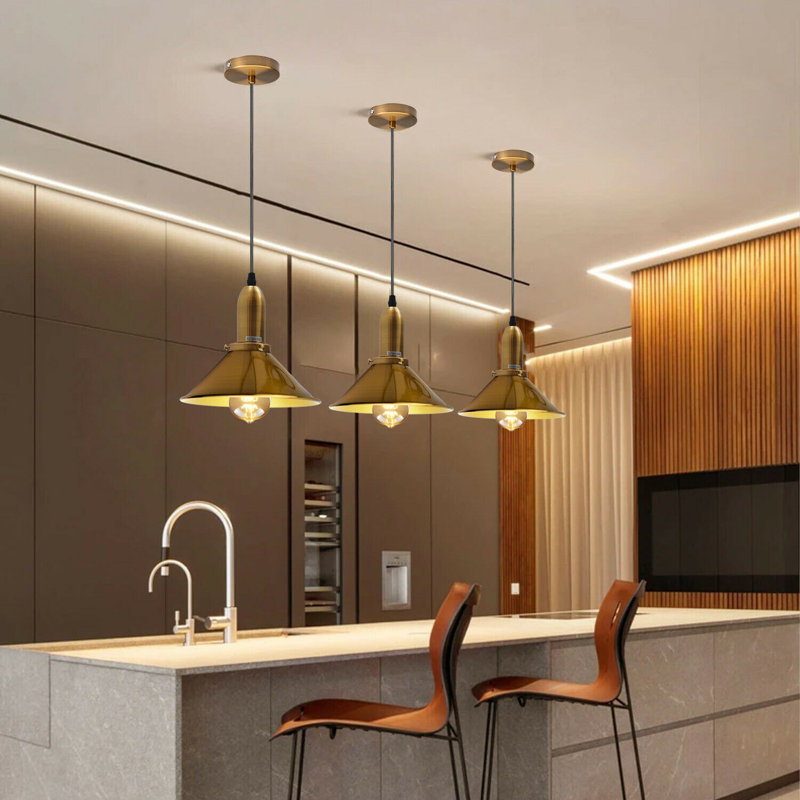 Guerrero 1 - Light Dome Pendant, Yellow Brass
