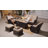 Cracraft 7-Piece Wicker Patio Furniture Set with 54-Inch Fire Pit, All-Weather Outdoor Seating Set, Swivel Rocker Chairs for Backyard, Porch, Poolside, Garden, Deck-352697730