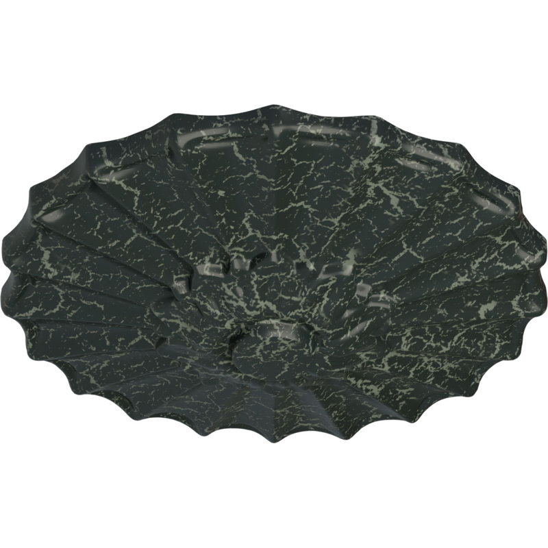 Shakuras 9"W x 1.375"D Ceiling Medallion, Painted Turtle Crackle