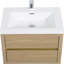 Meuble-lavabo mural de 24 po avec lavabo, armoire de rangement flottante, comptoir en résine de pierre et tiroirs à fermeture en douceur, finition chêne naturel-442691264-442691279