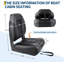 2-Pack Folding Boat Seats, Waterproof PVC Captain Chairs for Fishing Boat & Pontoon