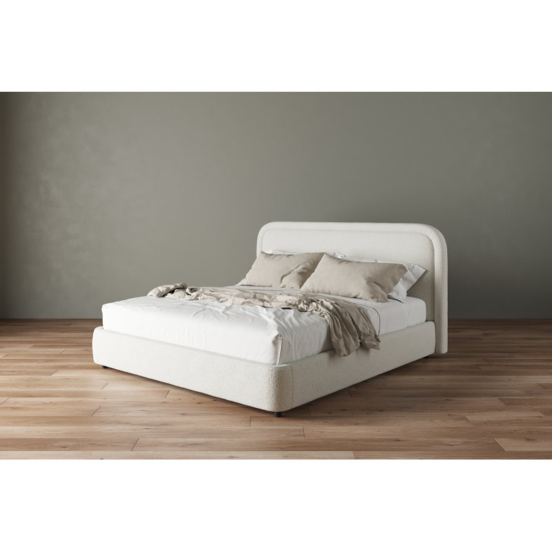 Lit escamotable avec rangement moderne et tête de lit inclinable, Grand, Boucle