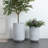 19.3'' H Tall Round Planter, Modern Gray Indoor Outdoor Plant Pot with Drainage Hole-974500566