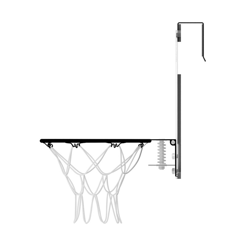Silverback 23" Over the Door Mini Basketball Hoop Set, Black/Gray