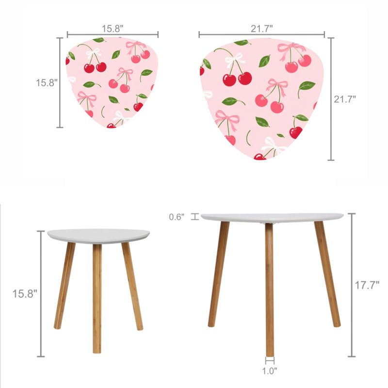 Ensemble de 2 tables basses gigognes Triangle