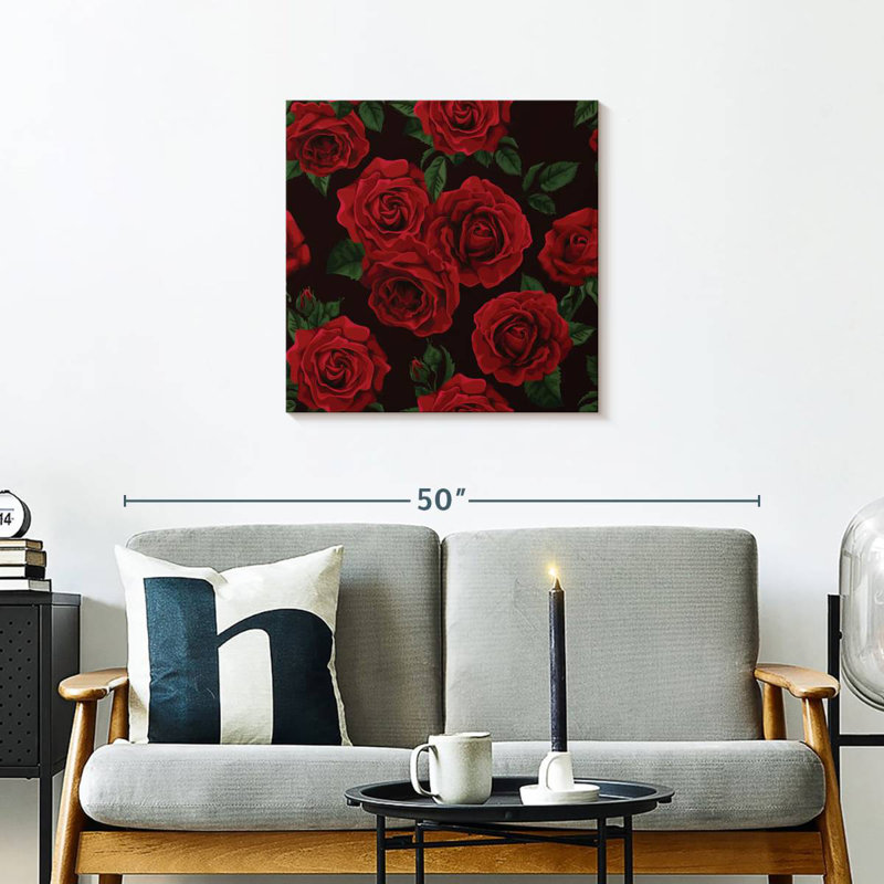 Harnek élégantes roses rouges, H 24 po x l 24 po