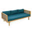 Lit de jour Claremont 3 places avec accoudoirs en rotin (coussin en teck)-1623723663