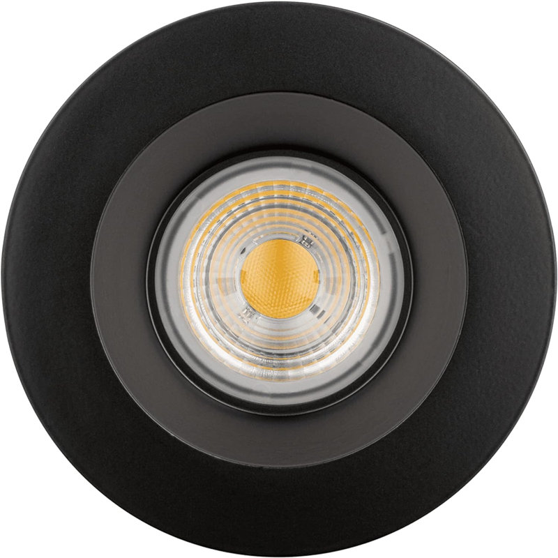 Éclairage encastré 4 "rond 15W? 1100 lumens blanc froid 41k, Noir