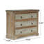 Commode 40 x 14, 3 tiroirs, bois d'acacia brun noyer blanc