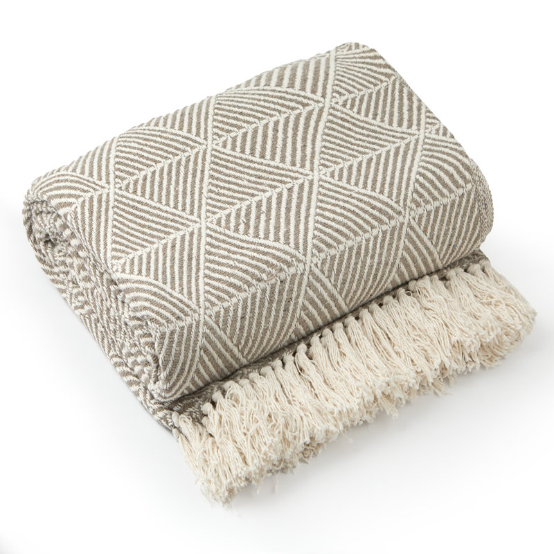  Zahra Blanket/Throw For Sofa Chair Bed Ochre, Beige, 254cm x 228cm