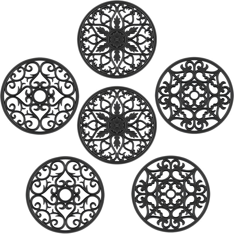 Silicone Round 6 Piece Trivet Set
