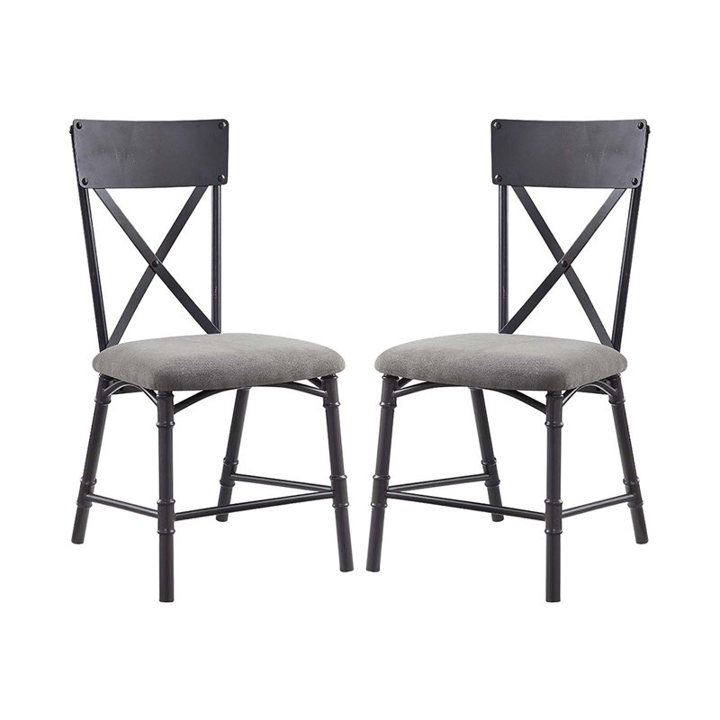 Ensemble de 2 chaises d'appoint avec coussin de siège