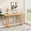 Console de 59,84 po, élégante table d'entrée rectangulaire, console d'extérieur pour patio, table de vestibule robuste, canapé pour vestibule, salon, chambre à coucher et patio, couleur bois, naturel-2003797992