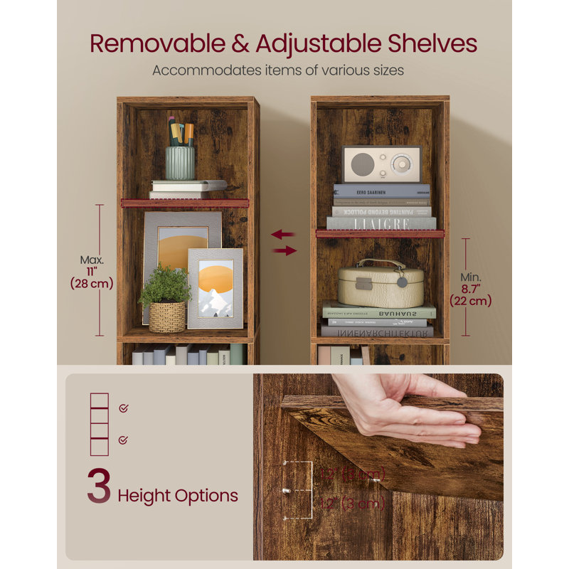 Bookshelf, Bookcase, Storage Shelving Unit, Display Shelf, Open Compartments, 24 X 30 Cm, Living Room, Home Office, Bedroom