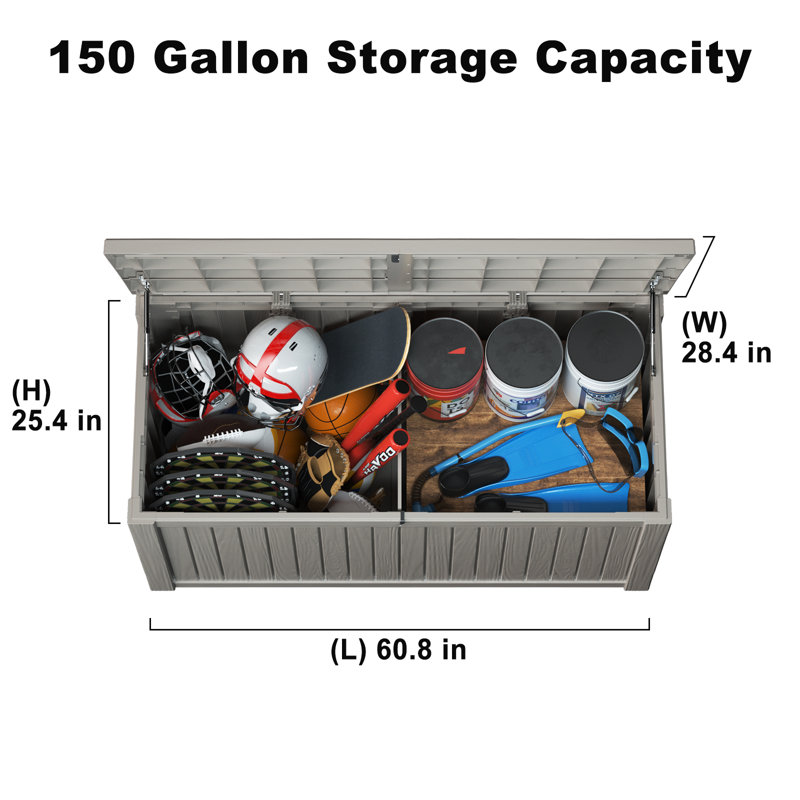 Olilawn 25.4'' W 150 Gallons, Brown