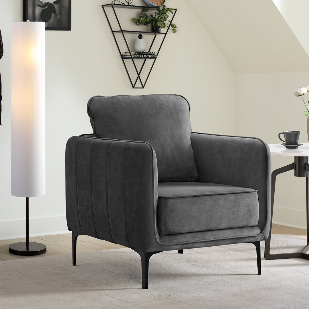Cadin Upholstered Armchair Wade Logan® 