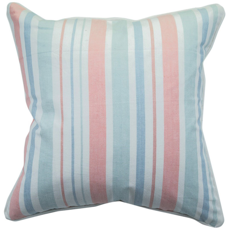 Coussin décoratif à rayures plumes Womack