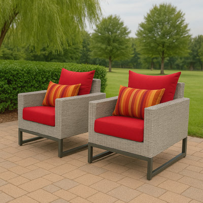 Fauteuil club d'extérieur 2 pièces Identik Sunbrella