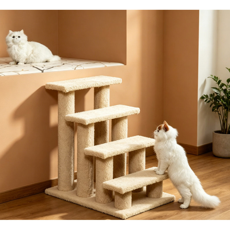 Cat Tree Multi-Level Carpeted Cat Scratching Post Pet Stairs