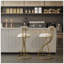 2 tabourets de bar ronds en velours