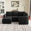 Canapé de rangement modulaire en L Aubade avec repose-pieds amovible-805846004