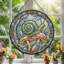 Panneau de vitrail en forme de champignon Snail H， 12 "-1681263458
