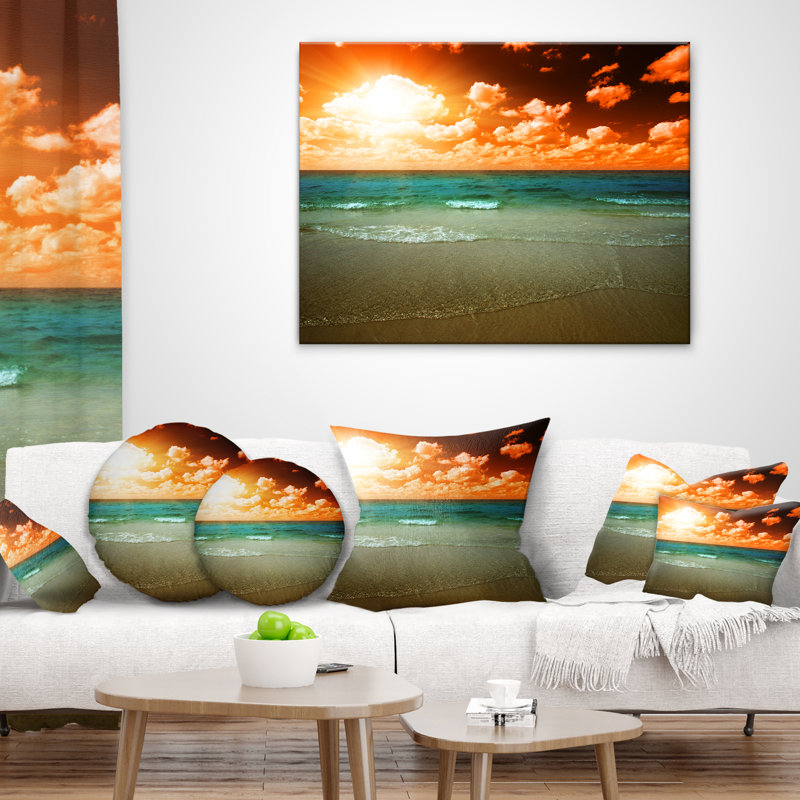 Coussin Seascape, 16 po x 1 po, Carré