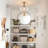 Burstyn 1-Light Modern Metal & Glass Flush Mount Ceiling Light for Hallway