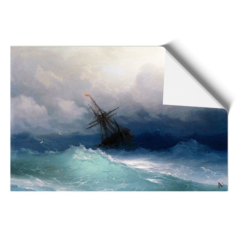 Ship on a Stormy Sea by Ivan Aivazovsky - Frameless Print, 21cm H x 30cm W x 0.1cm D