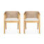 Ensemble de 2 chaises de salle à manger pour patio, jardin