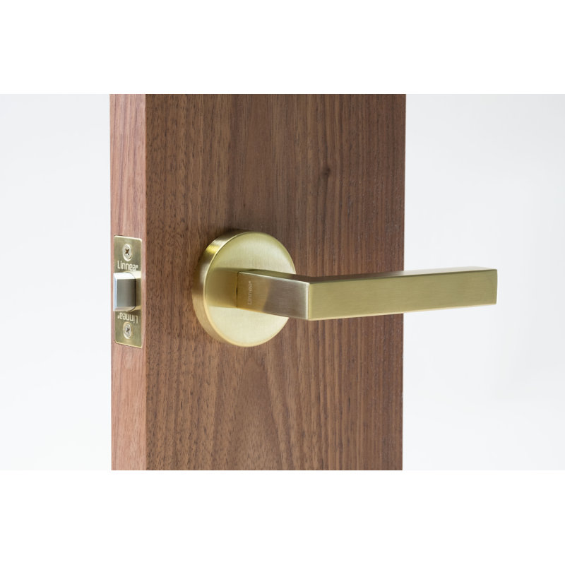 Ensemble de levier Alpine 90 avec rosette ronde, 2,375 po, Laiton; laiton satiné