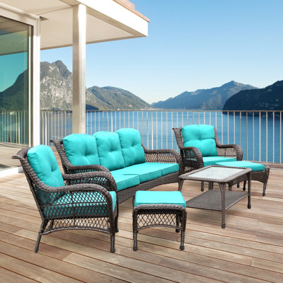 Herrin 5 - Person Patio Conversation Set with Cushions