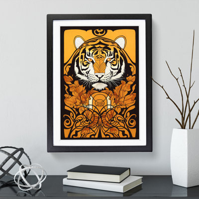 Tiger Nouveau - Framed Print