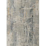 Melange Wool Abstract Area Rug