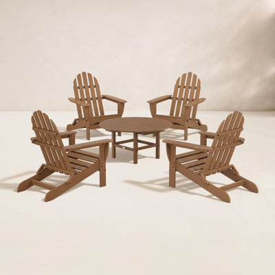 POLYWOOD® Classic Adirondack 4-Person Patio Seating Group