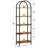 Tier Open Bookshelf, Industrial Arched Bookcase Display Shelf Rack