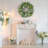 24" Spring Wreath for Front Door, Artificial Eucalyptus Leaf Wreath with White Berries, Natural Farmhouse Home Décor