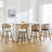 Cane Back Swivel Upholstered  Stool-1335810502-1335810501