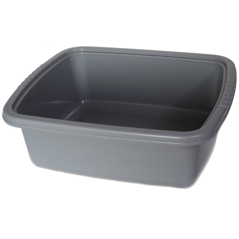 Plastic Dish Pan, Gray
