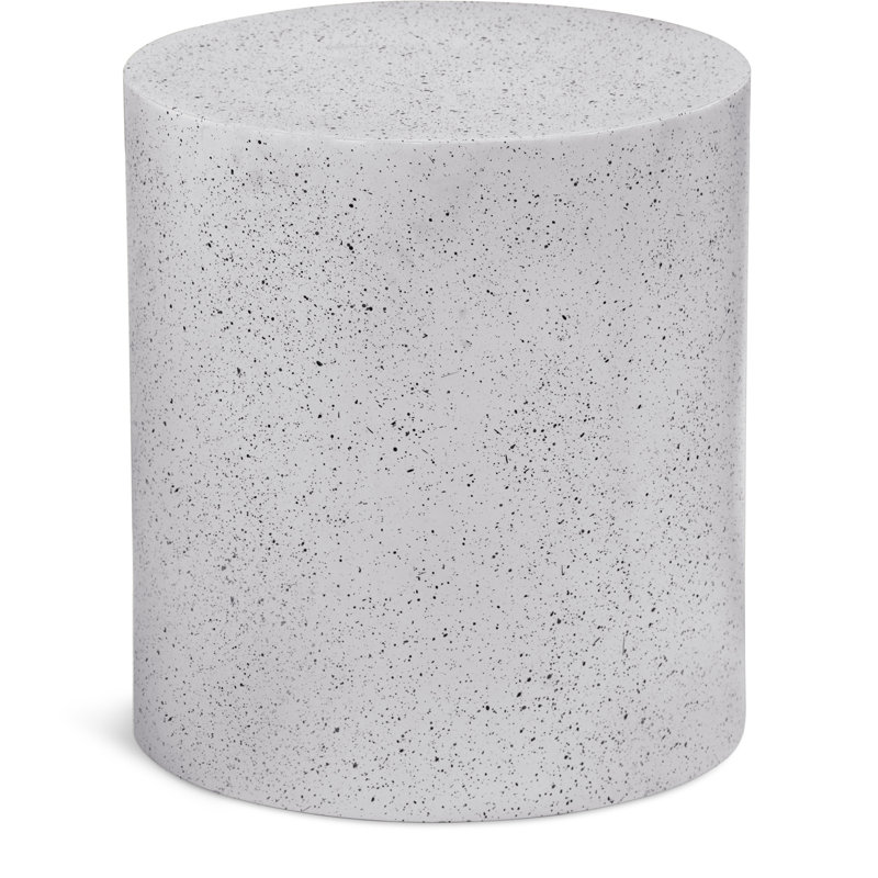 Table de bout en fer Terrazzo, Blanc