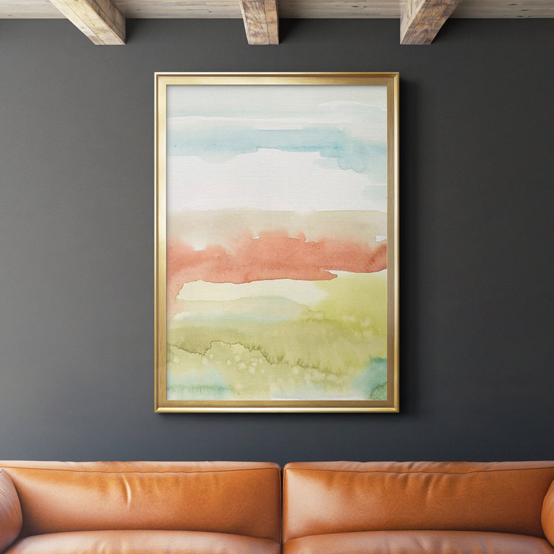 Blush Sunrise II - reproduction de cadre photo, H 42,5 po x l 30,5 po x P 1 po, Or