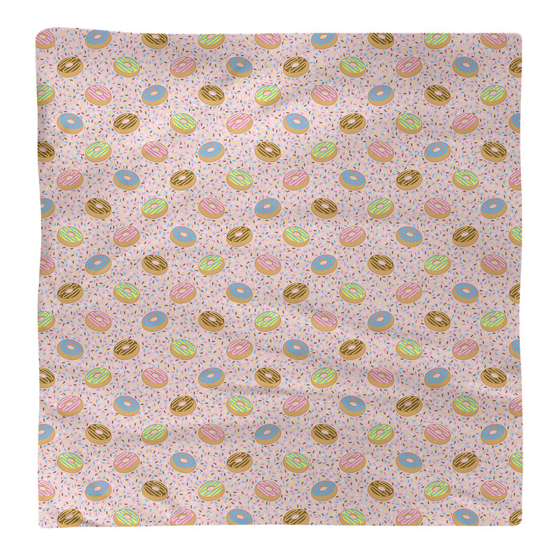 Serviette en coton à motif à coécrous, Rose, H 0,1 po x l 10 po x P 10 po, Sergé de polyester