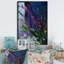 Décoration murale abstraite mauve et verte II - Toile traditionnelle-702108240-702108206