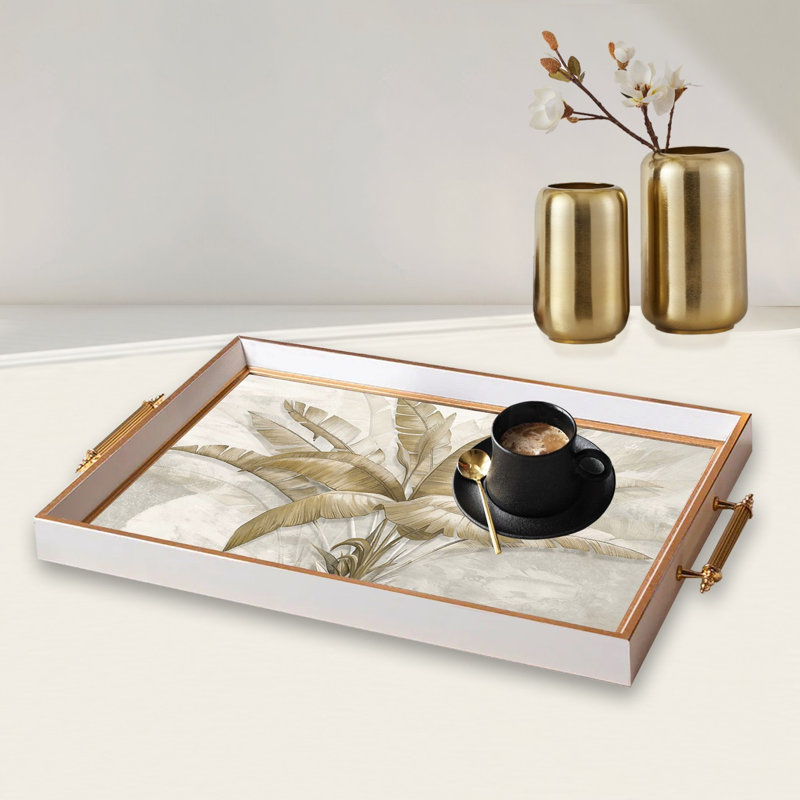 Élégant plateau en verre de 19,7 po x 11,4 po x 1,4 po | Fabrication 100% verre durable | Facile à nettoyer avec un chiffon humide | Idéal pour le service, la présentation décorative et l'organisation | Ajout élégant à la décoration intérieure